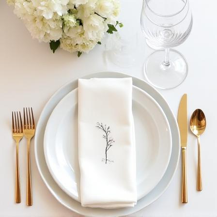 Tavolo preparato per cena di lusso